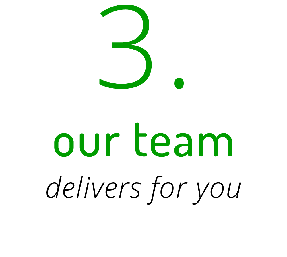 3  our team delivers for you