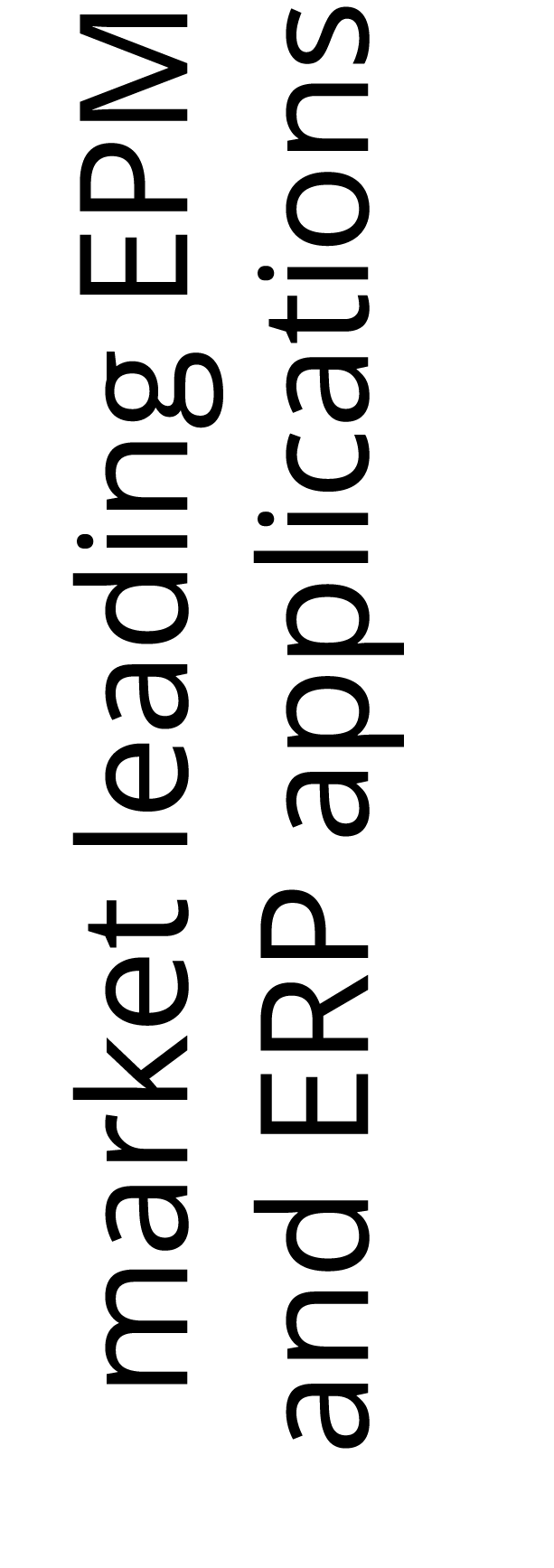 market leading EPM and ERP applications 