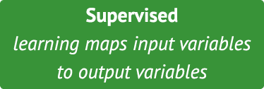 Supervised learning maps input variables to output variables 